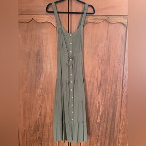 Lulu's Olive Green Tiered Maxi Dress